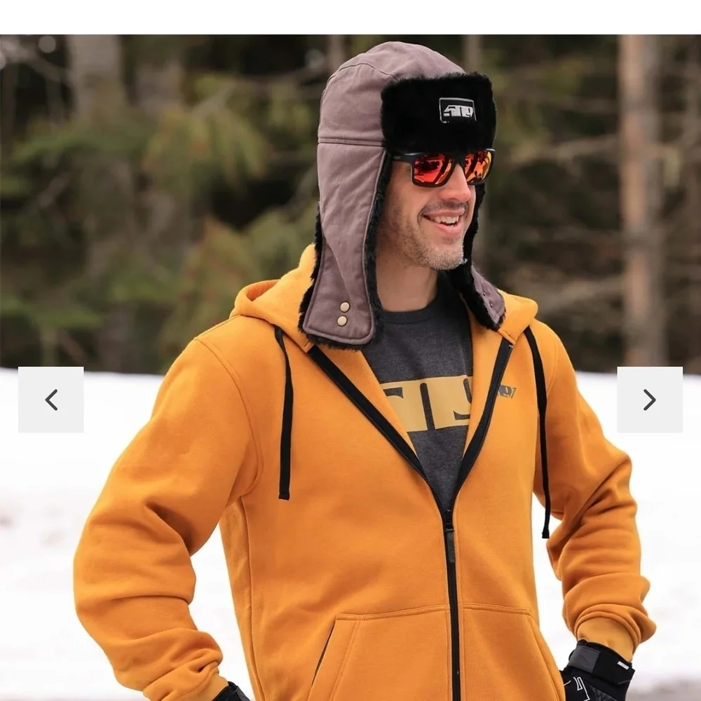 FLY RIDE509 TEMPER Mustard Yellow Zip-Up Hoodie